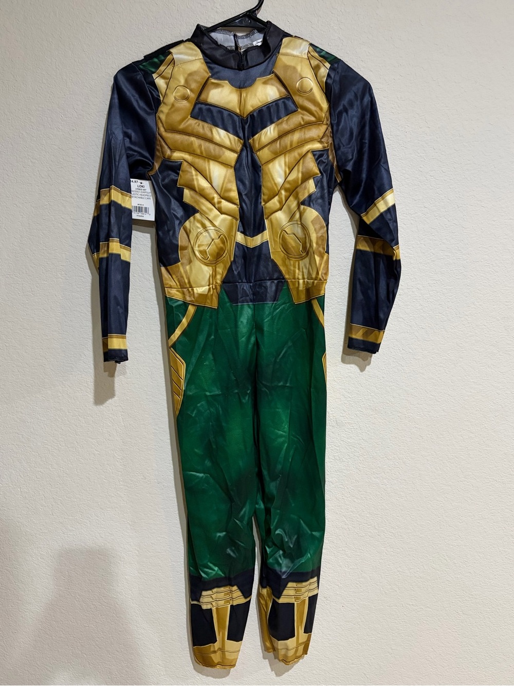 Marvel Avengers Loki Costume Kids M Padded Jumpsuit Cape Horns NWT JWC1822